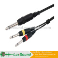 A/V cable,Mono 6.35 jack to mono 6.35 jack A/V cable,professional A/V cable